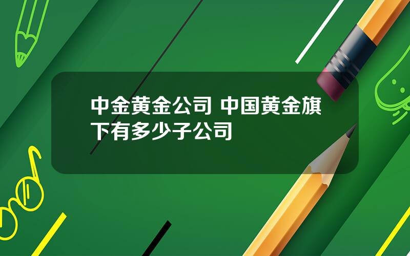 中金黄金公司 中国黄金旗下有多少子公司